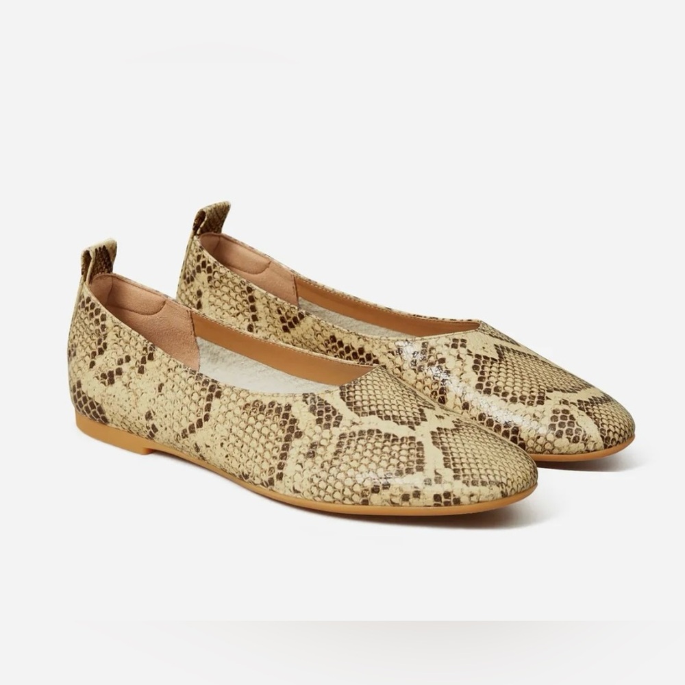 Everlane Snake Print Flats